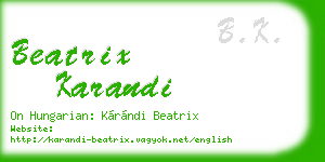 beatrix karandi business card